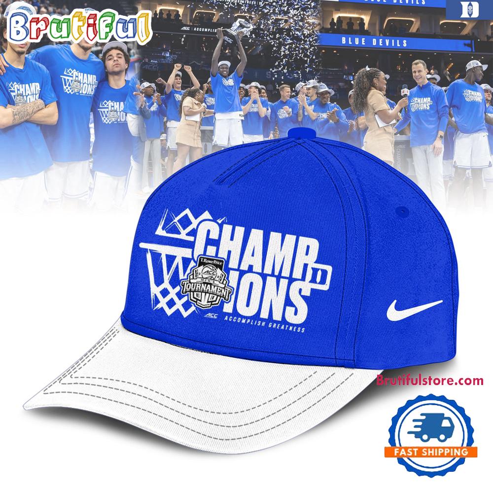 Duke Blue Devils 2025 ACC Mens Basketball Conference Tournament Champions Cap Hats