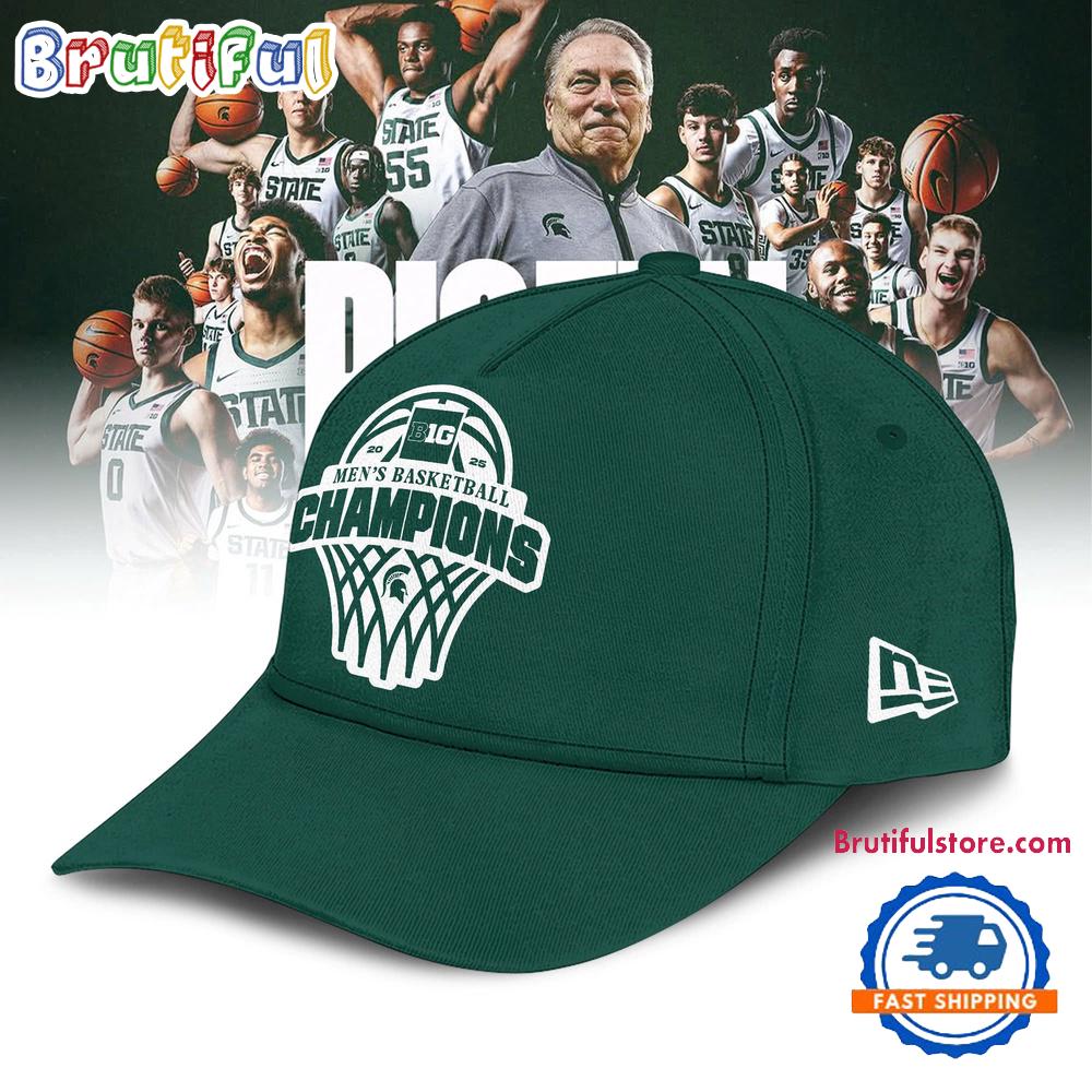 Michigan State 2025 Big Ten Mens Basketball Regular Season Champions Cap Hats
