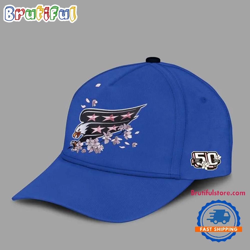 Washington Capitals NHL 2025 Cherry Blossom New Cap Hats
