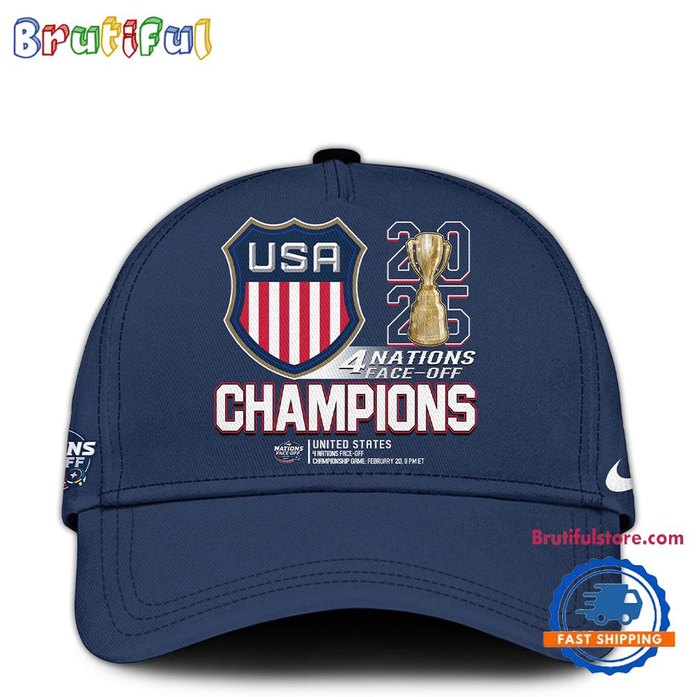 USA Hockey 2025 4 Nations Face-Off Champions New Cap Hats