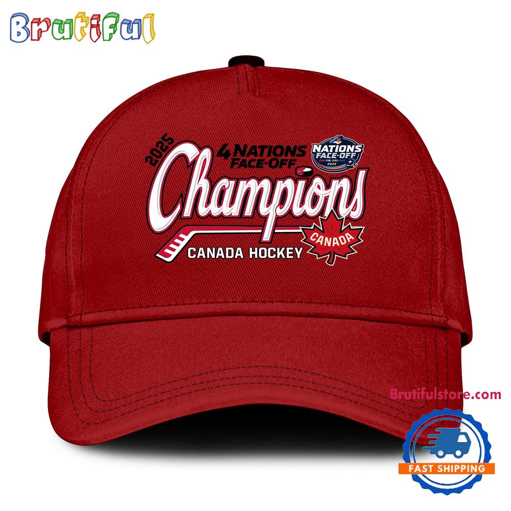 Canada Hockey 2025 4 Nation Face off Champions Second Winner Cap Hats