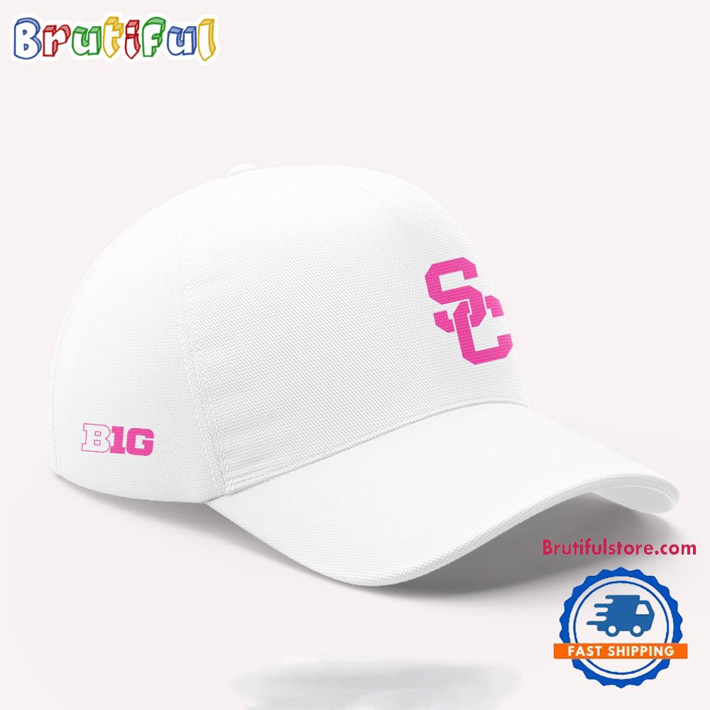 USC Trojans Womens Basketball Beat Cancer Limited Edition White Cap Hats