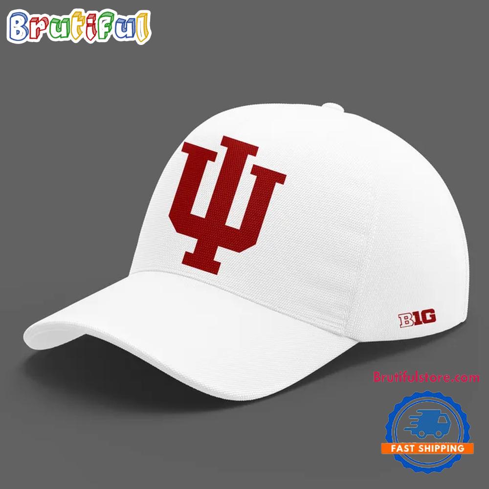 Indiana Hoosiers Mens Basketball Special Edition 2025 White Cap Hats Design