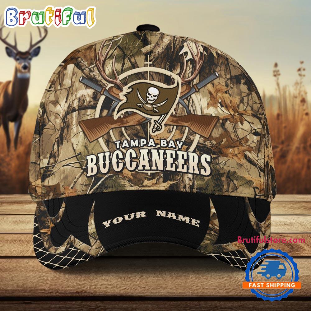 NFL Tampa Bay Buccaneers Camo Hunting Cap, Football Team Camo Hunting Hats