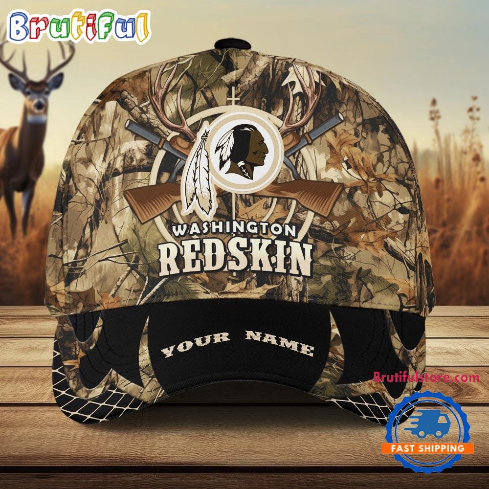 NFL Washington Redskin Camo Hunting Cap, Football Team Camo Hunting Hats