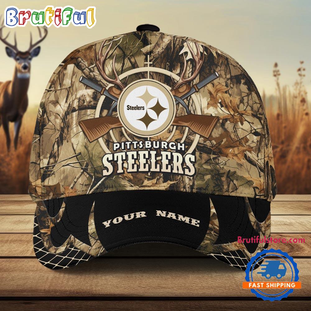 NFL Pittsburgh Steelers Camo Hunting Cap, Football Team Camo Hunting Hats