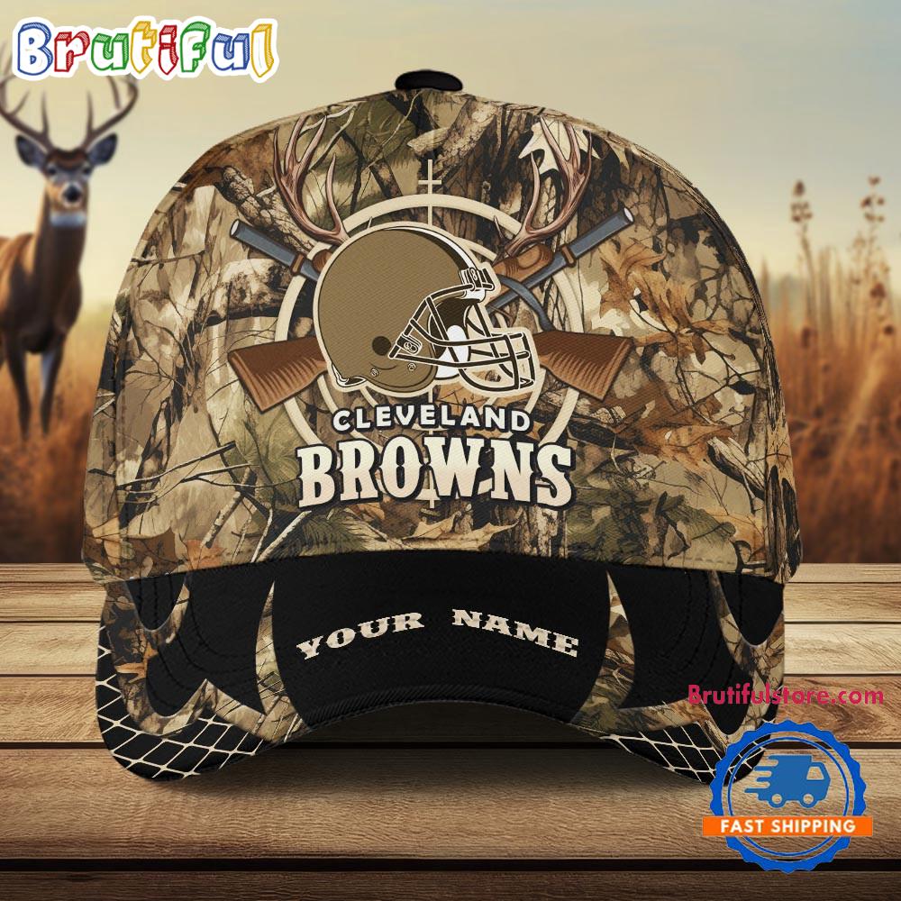 NFL Cleveland Browns Camo Hunting Cap, Football Team Camo Hunting Hats