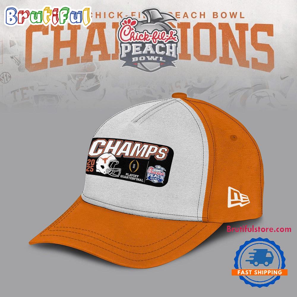 Texas Longhorns 2025 Chick-fil-A Peach Bowl Champions New Cap Hats