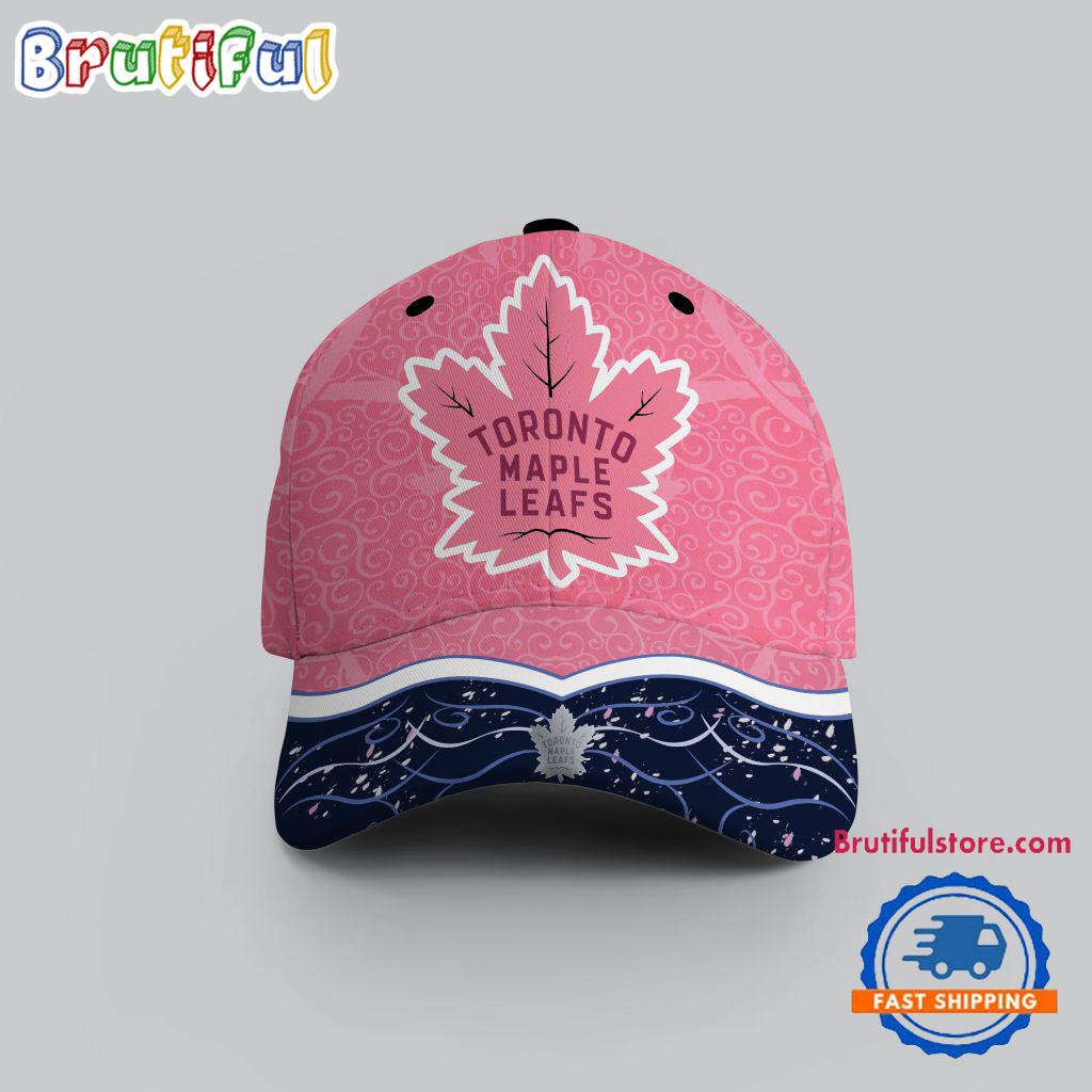 NHL Toronto Maple Leafs Hockey Fights Against Cancer Design Cap