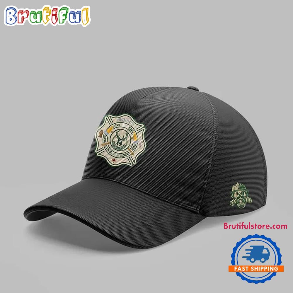 Milwaukee Bucks NBA 2024 Firefighter Appreciation Night Cap Hats
