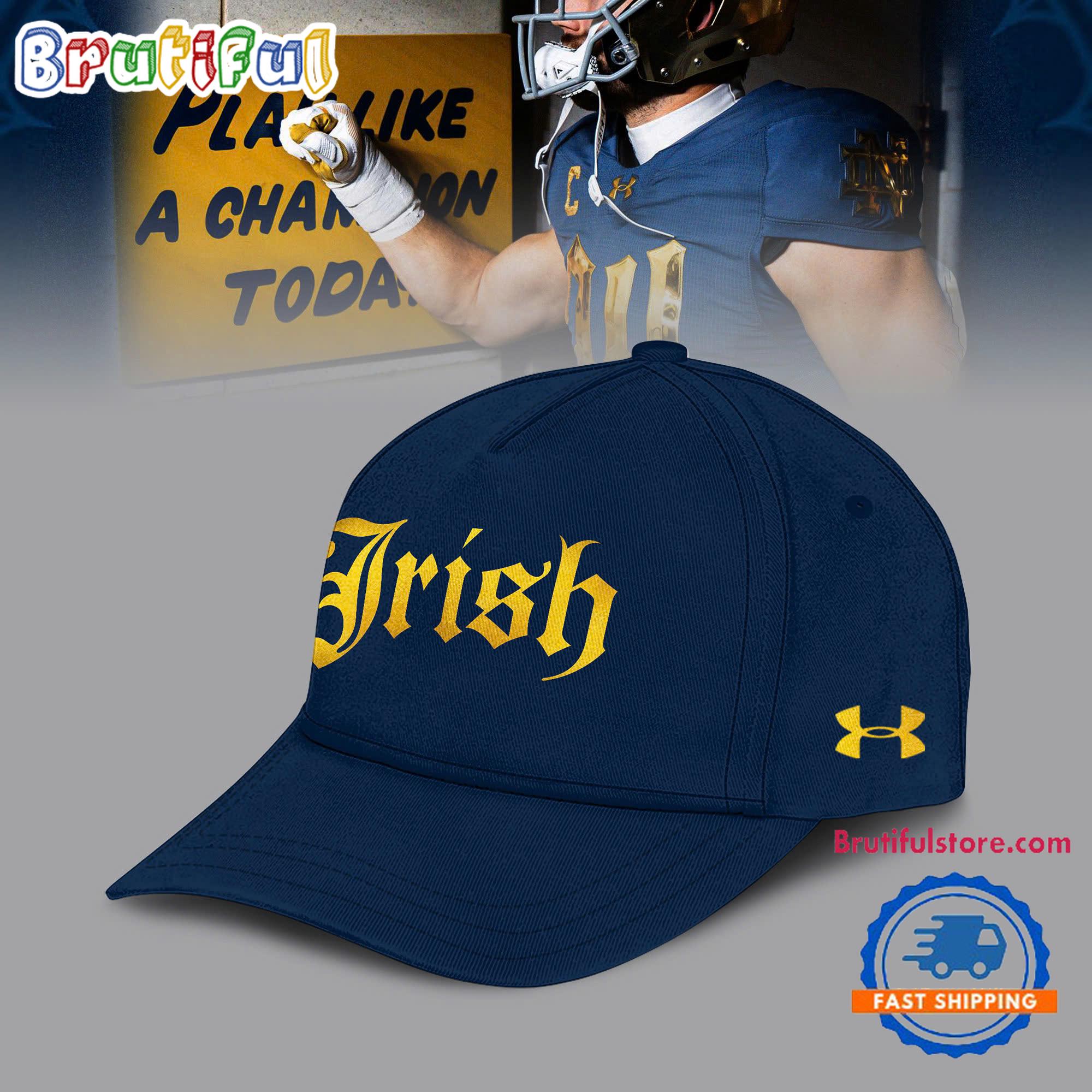Notre Dame Fighting Irish 2024 Shamrock SeriesPlay Like A Champion Today Cap