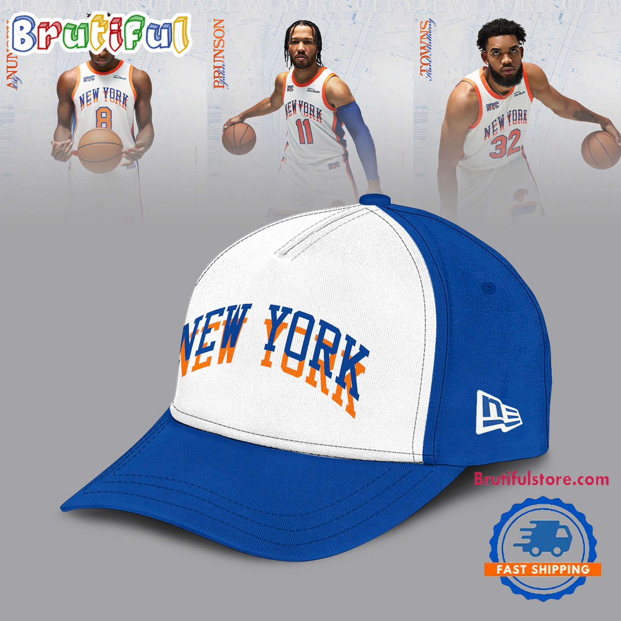 New York Knicks Basketball Season 2025 Cap Hats