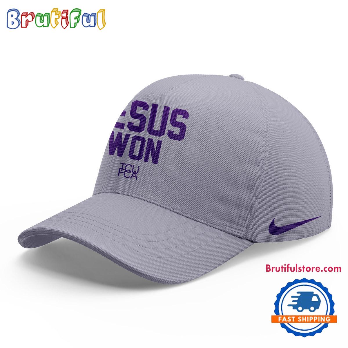 TCU Horned Frogs Football New Version 2024 Jesus Won Cap Hats