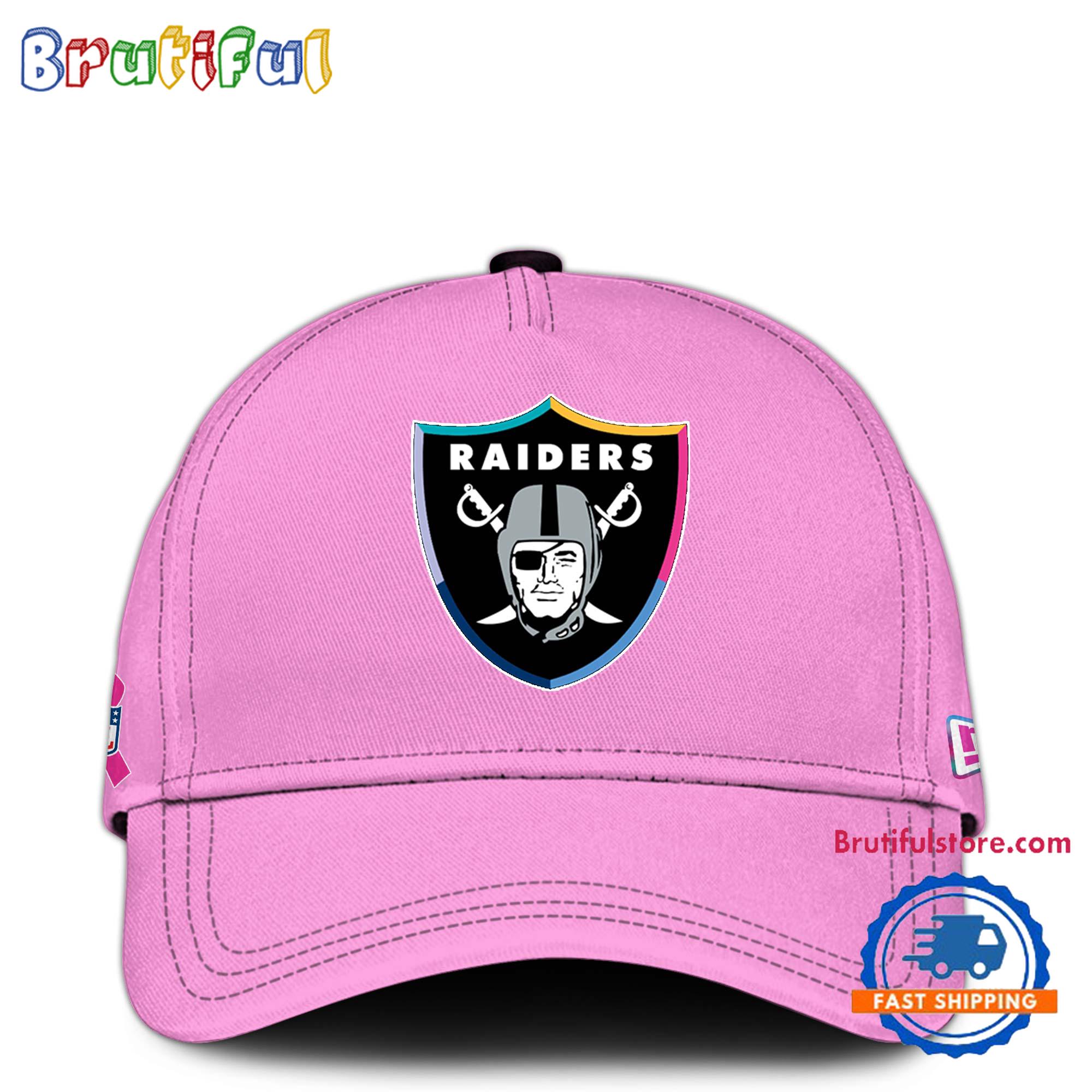 NFL Las Vegas Raiders Crucial Catch Pink Breast Cancer Awareness Limited Edition Cap