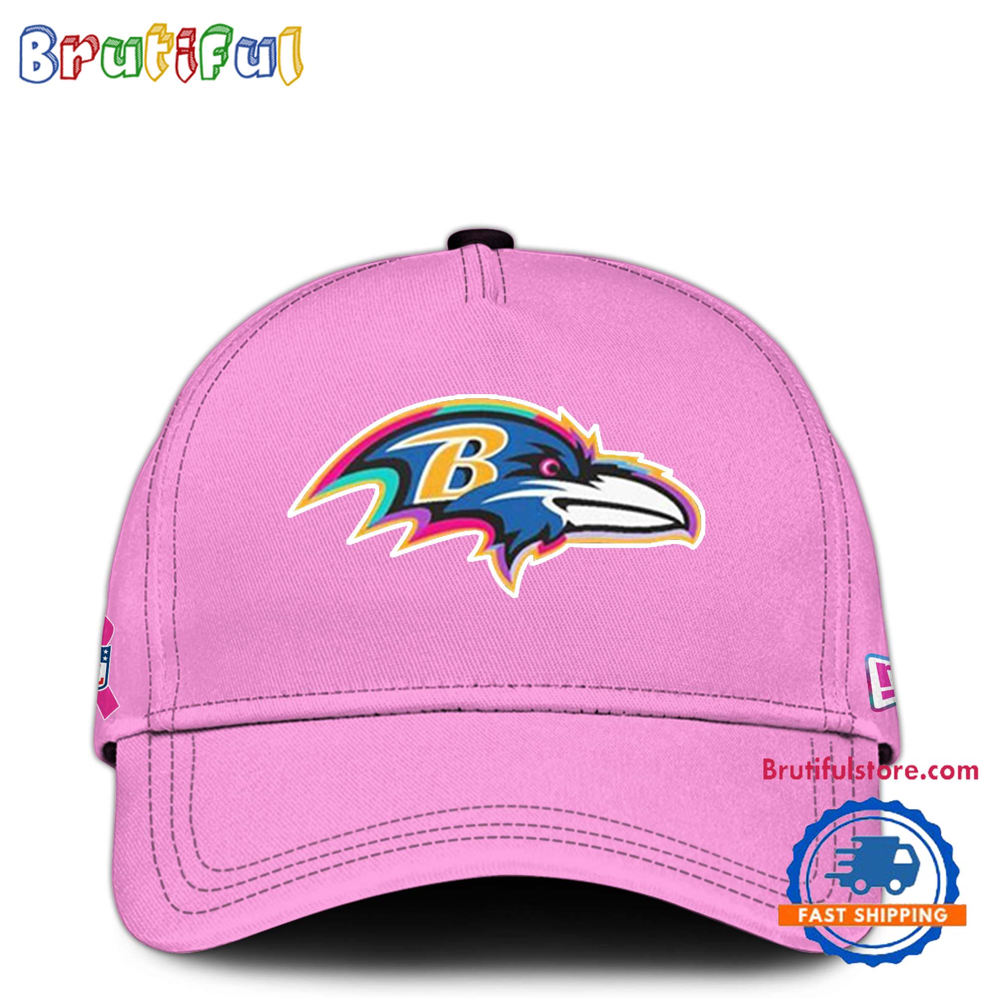 NFL Baltimore Ravens Crucial Catch Pink Breast Cancer Awareness Limited Edition Cap
