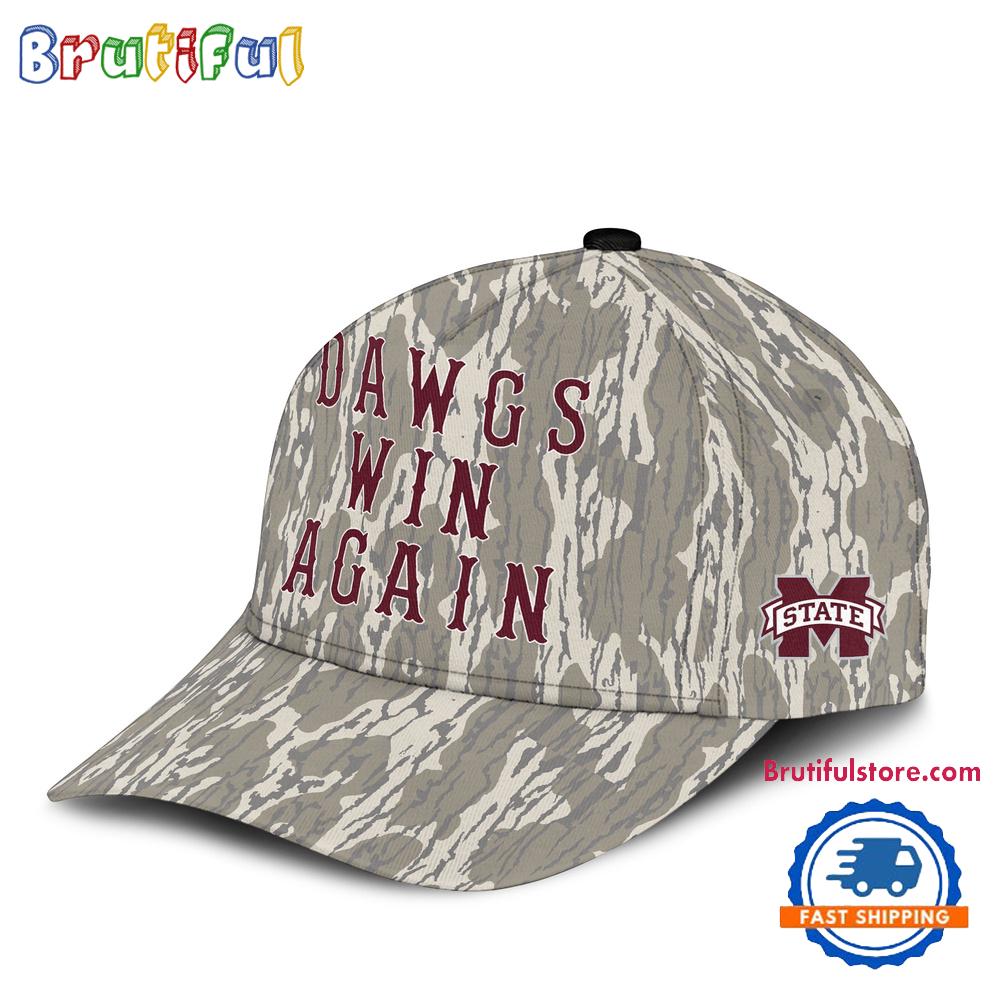Mississippi State Bulldogs Football Hardy MSU Vintage Dawgs Win Again Camo Cap