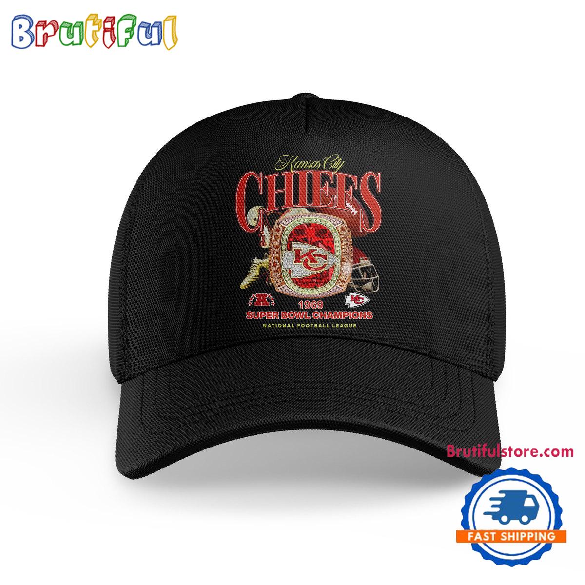 Kansas City Chiefs NFL 1969 Super Bowl Champions Design Cap