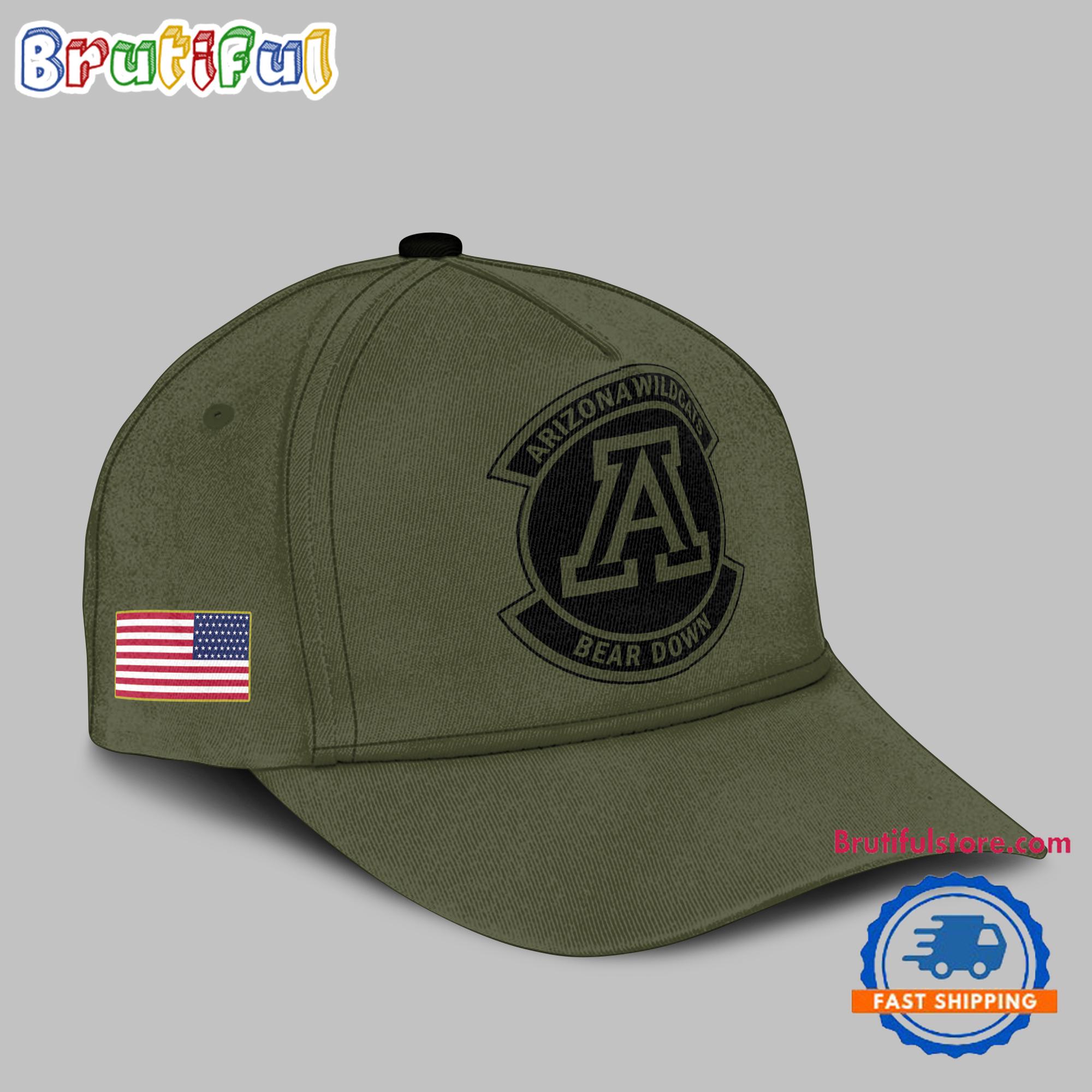 Arizona Wildcats Football Bear Down Veterans Baseball Cap