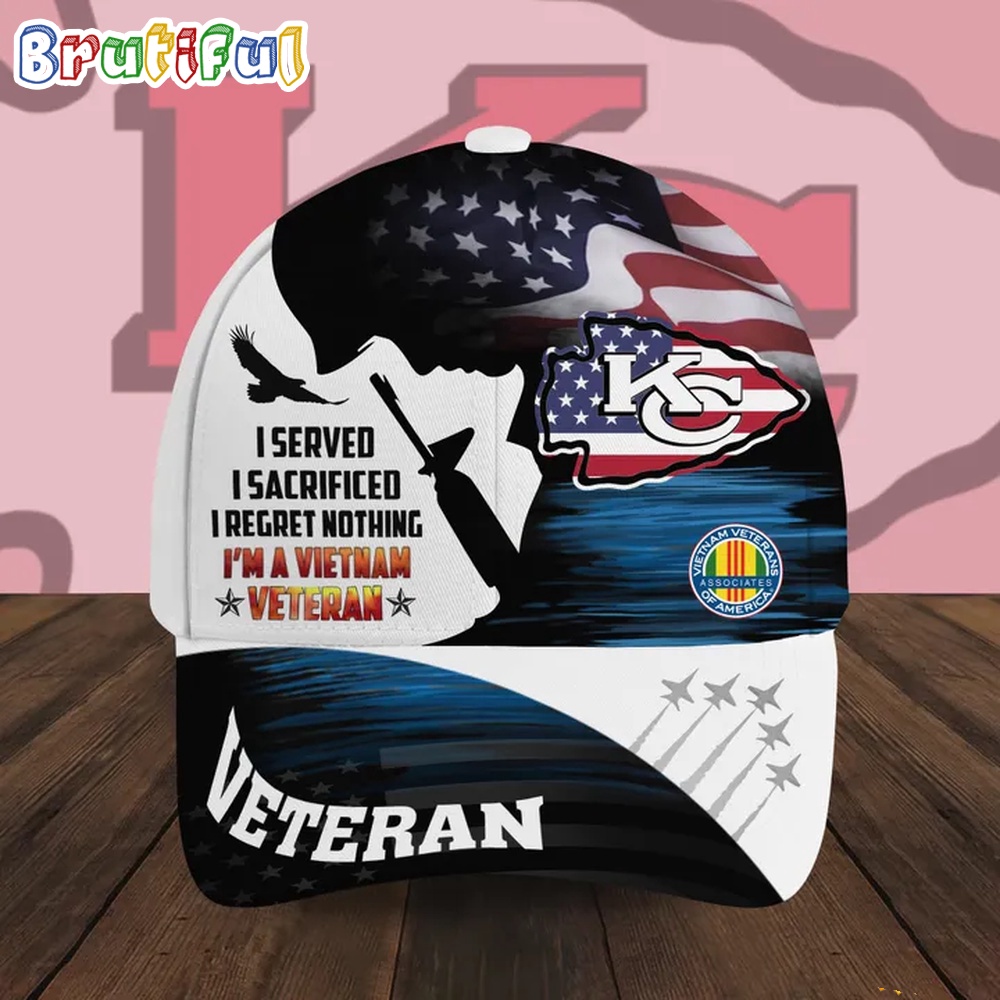 NFL Kansas City Chiefs Special American Flag Vietnam Veteran Baseball Cap