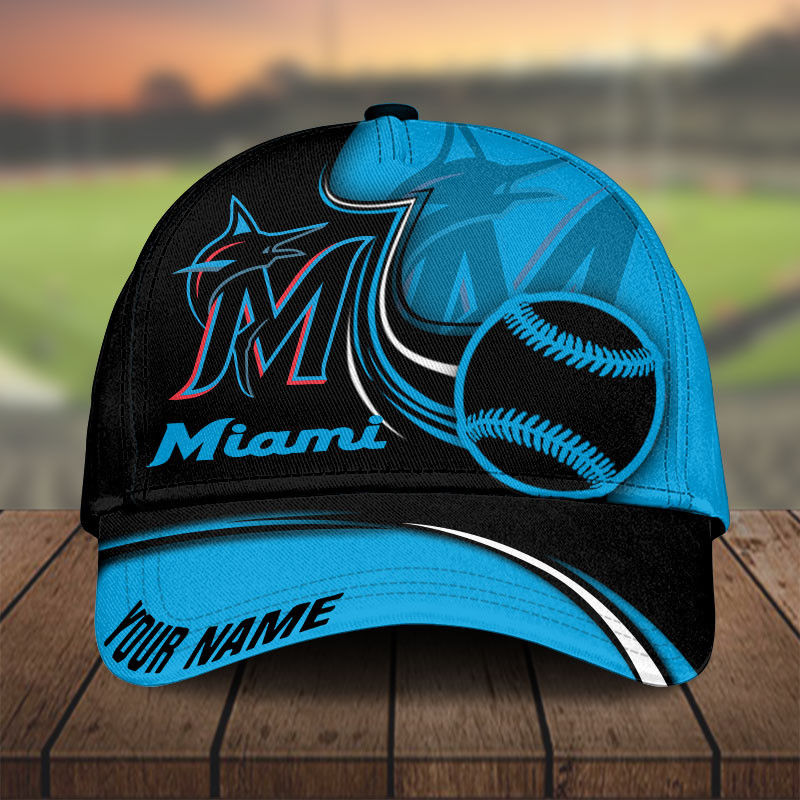 MLB Miami Marlins Personalized Cap Custom Name For Fan