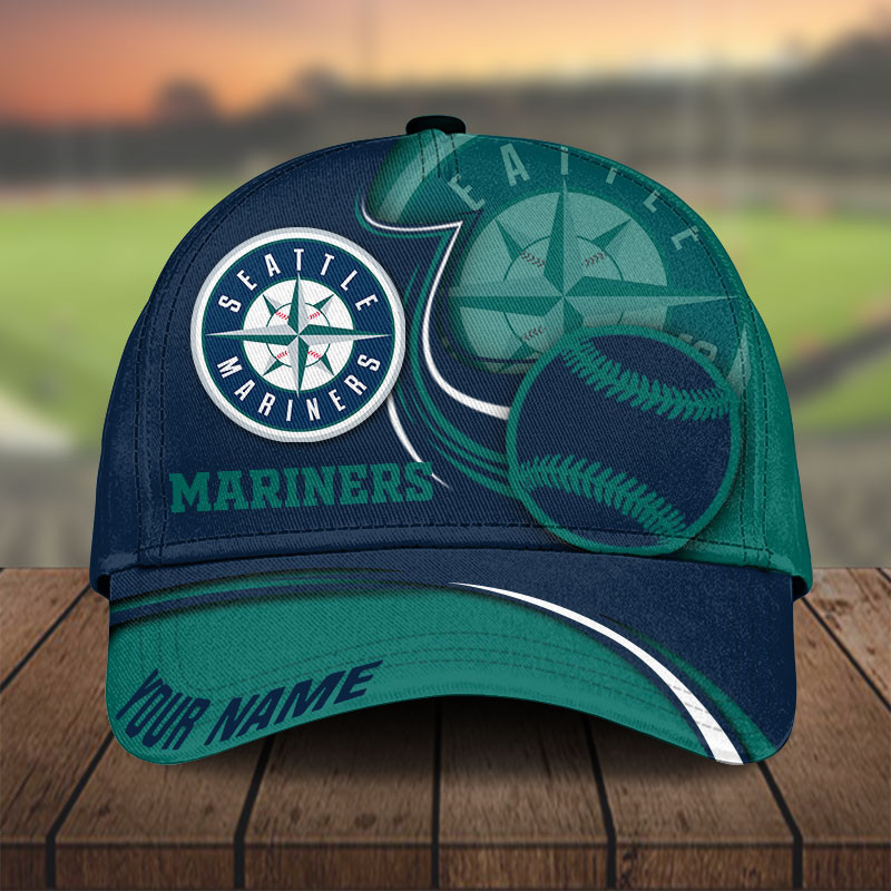 MLB Seattle Mariners Personalized Cap Custom Name For Fan