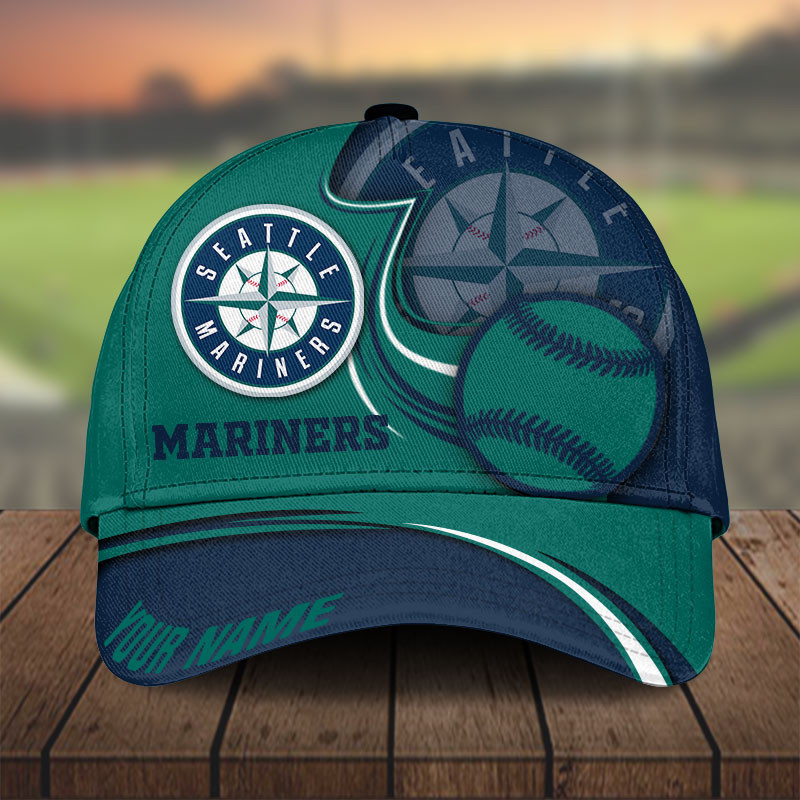 MLB Seattle Mariners Personalized Cap Custom Name For Fan