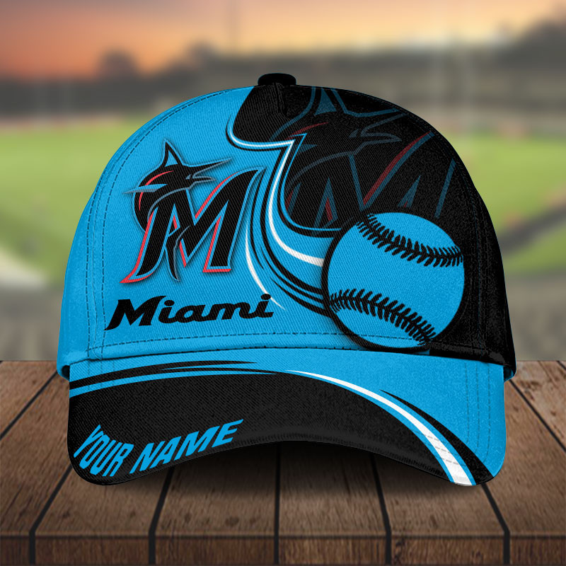MLB Miami Marlins Personalized Cap Custom Name For Fan