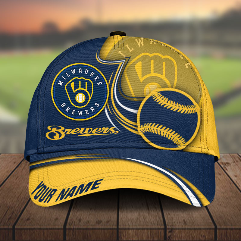 MLB Milwaukee Brewers Personalized Cap Custom Name For Fan
