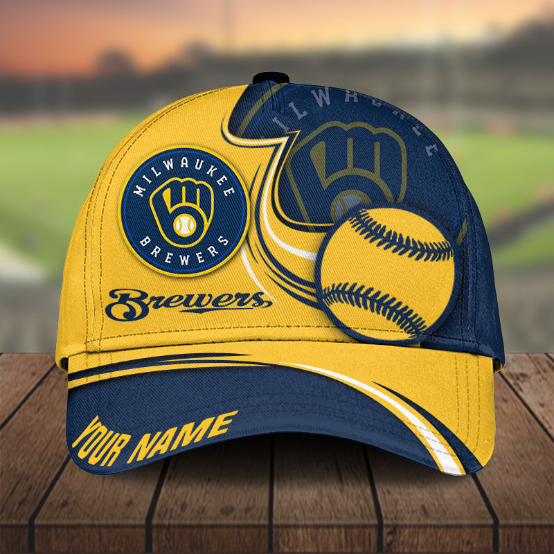 MLB Milwaukee Brewers Personalized Cap Custom Name For Fan