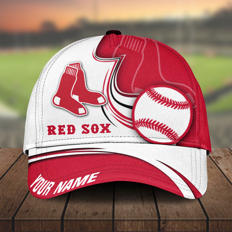 MLB Boston Red Sox Personalized Cap Custom Name For Fan