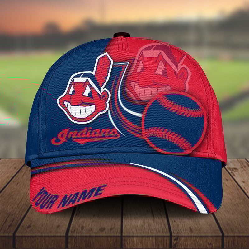 MLB Cleveland Indians Personalized Cap Custom Name For Fan