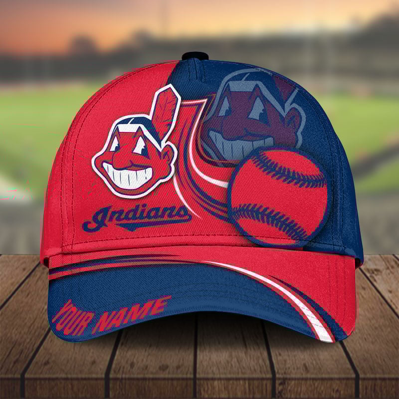 MLB Cleveland Indians Personalized Cap Custom Name For Fan