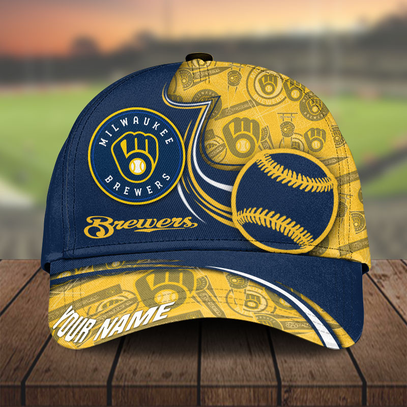 MLB Milwaukee Brewers Personalized Cap Custom Name For Fan