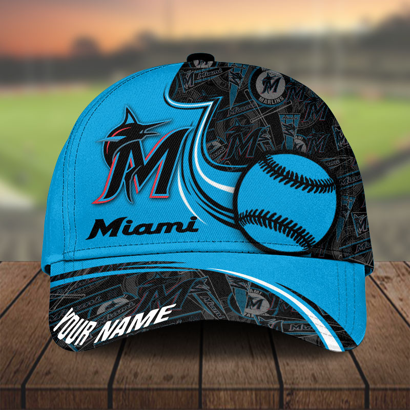 MLB Miami Marlins Personalized Cap Custom Name For Fan