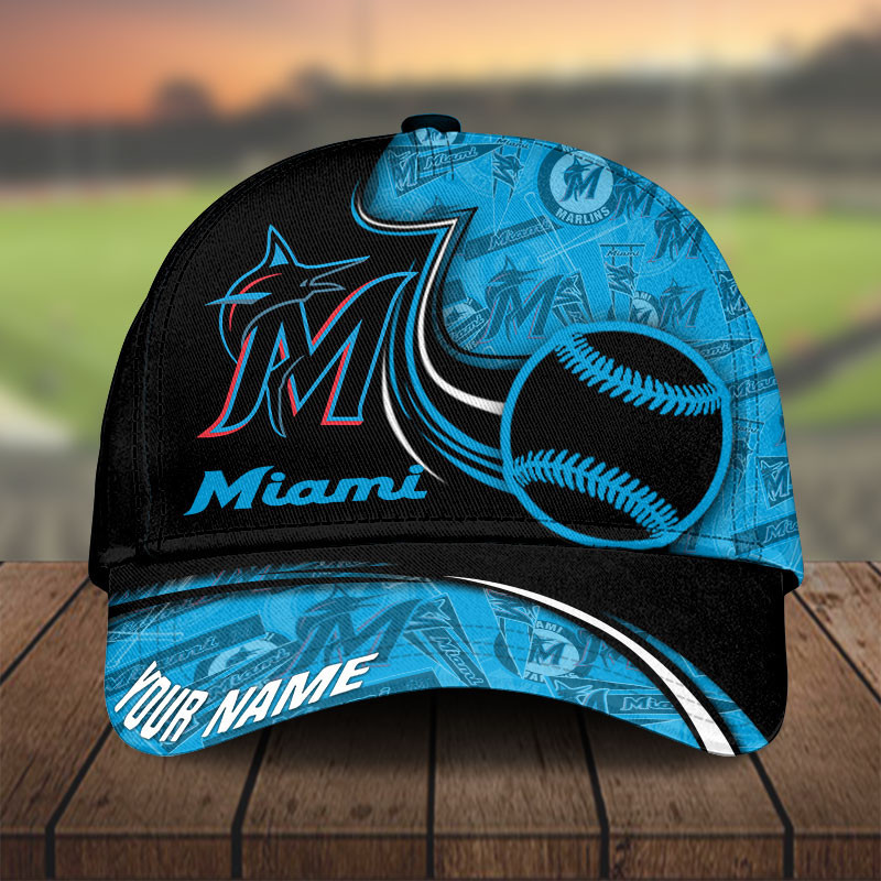 MLB Miami Marlins Personalized Cap Custom Name For Fan