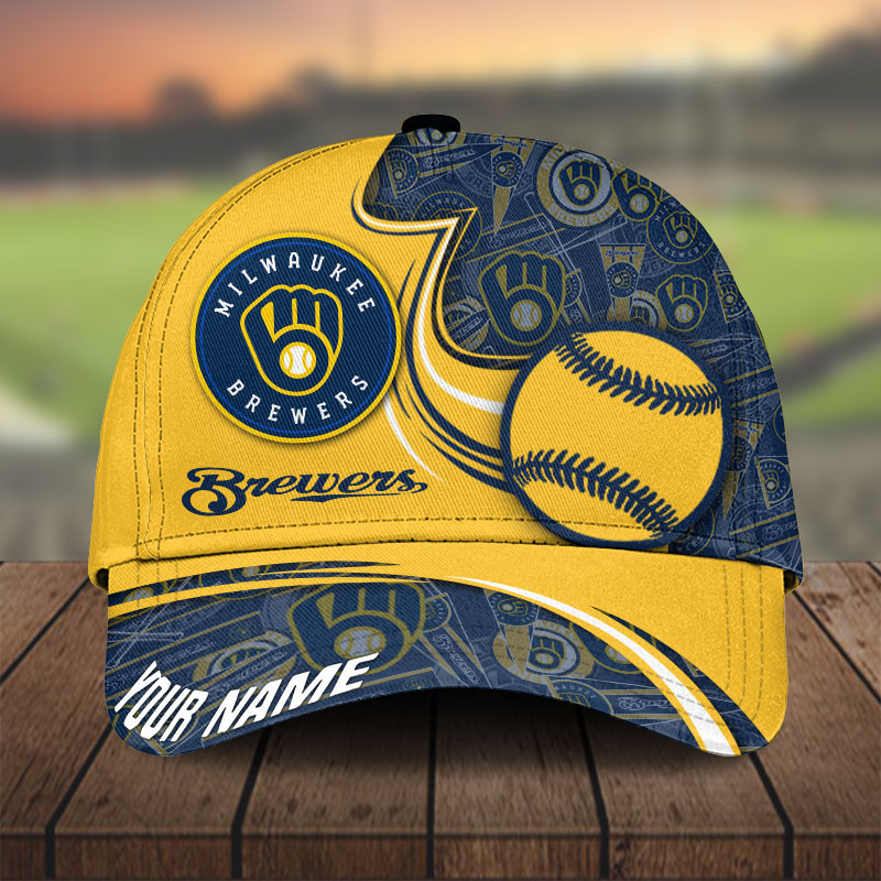MLB Milwaukee Brewers Personalized Cap Custom Name For Fan