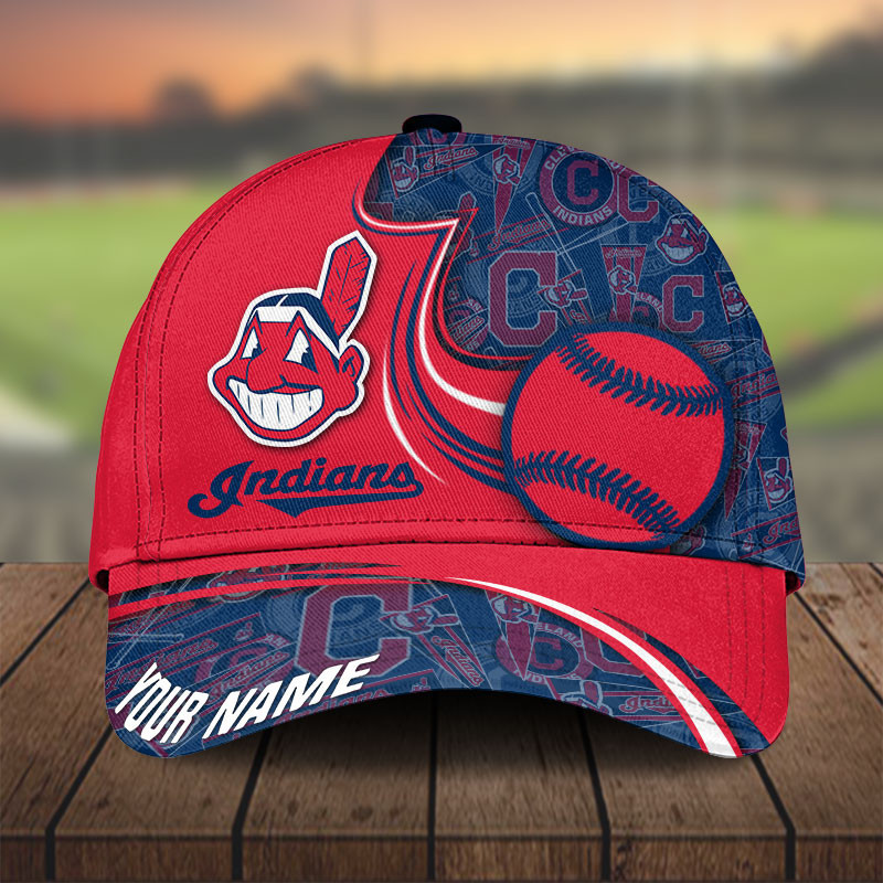 MLB Cleveland Indians Personalized Cap Custom Name For Fan