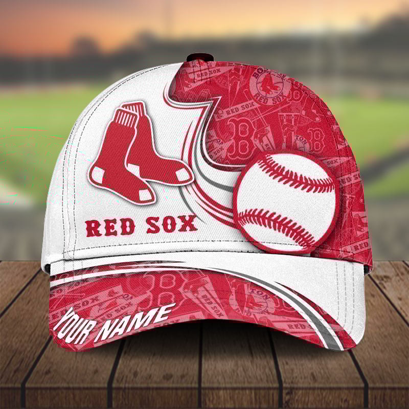 MLB Boston Red Sox Personalized Cap Custom Name For Fan