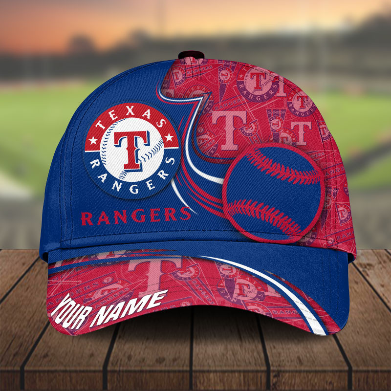 MLB Texas Rangers Personalized Cap Custom Name For Fan