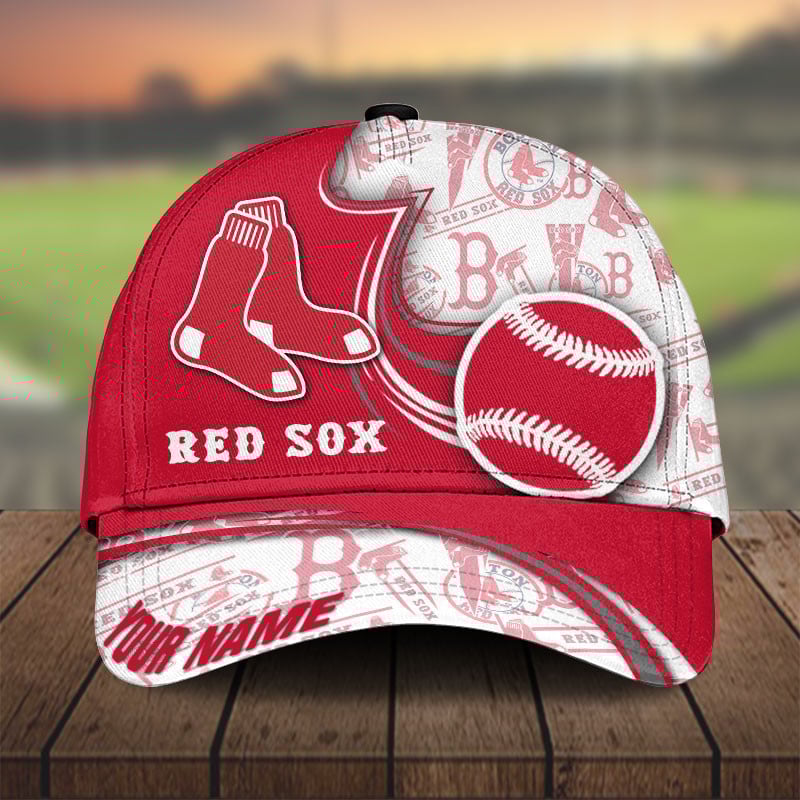 MLB Boston Red Sox Personalized Cap Custom Name For Fan