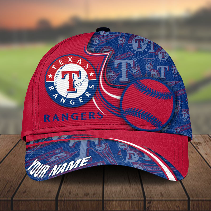 MLB Texas Rangers Personalized Cap Custom Name For Fan