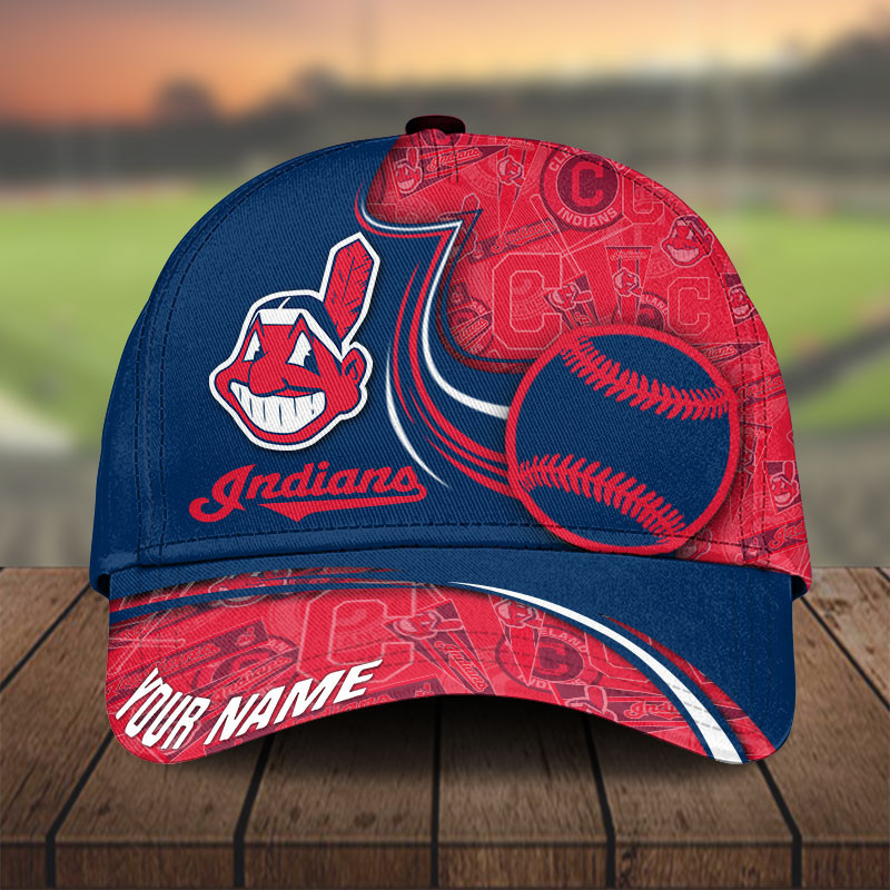 MLB Cleveland Indians Personalized Cap Custom Name For Fan