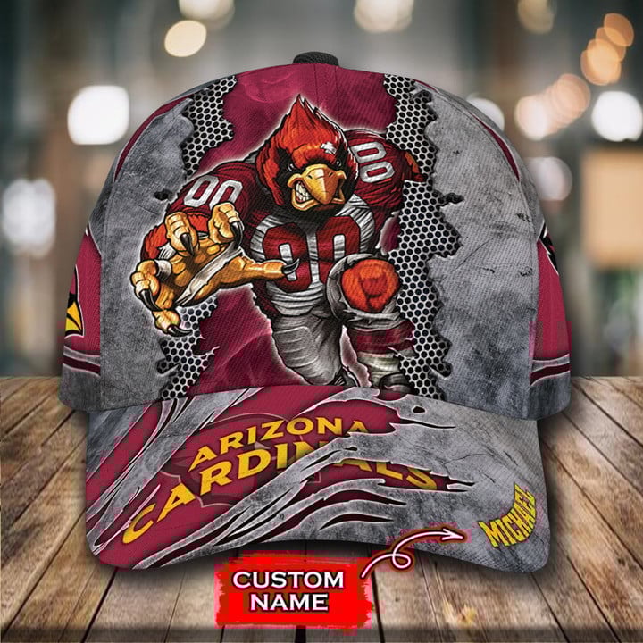 NFL Arizona Cardinals 3D Personalized Classic Cap For Fan