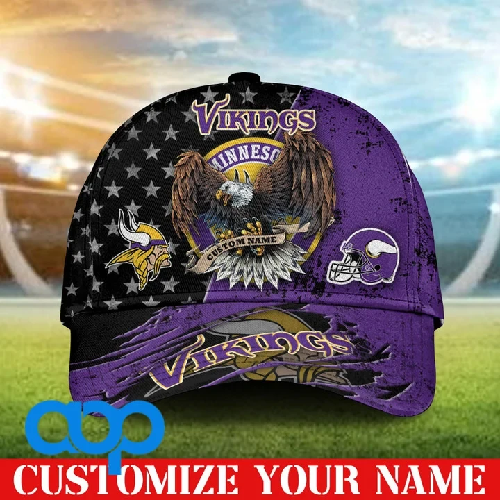 Minnesota Vikings 3D Personalized Classic Cap