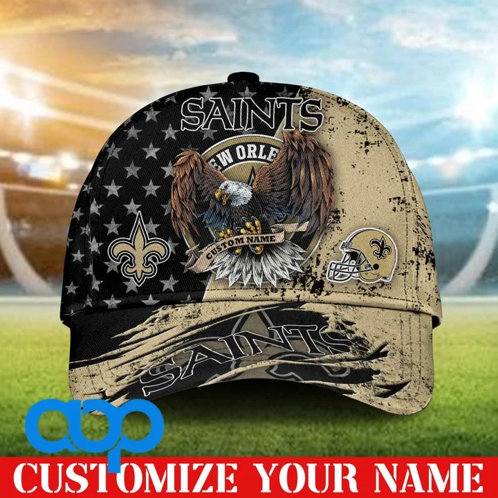 New Orleans Saints 3D Personalized Classic Cap