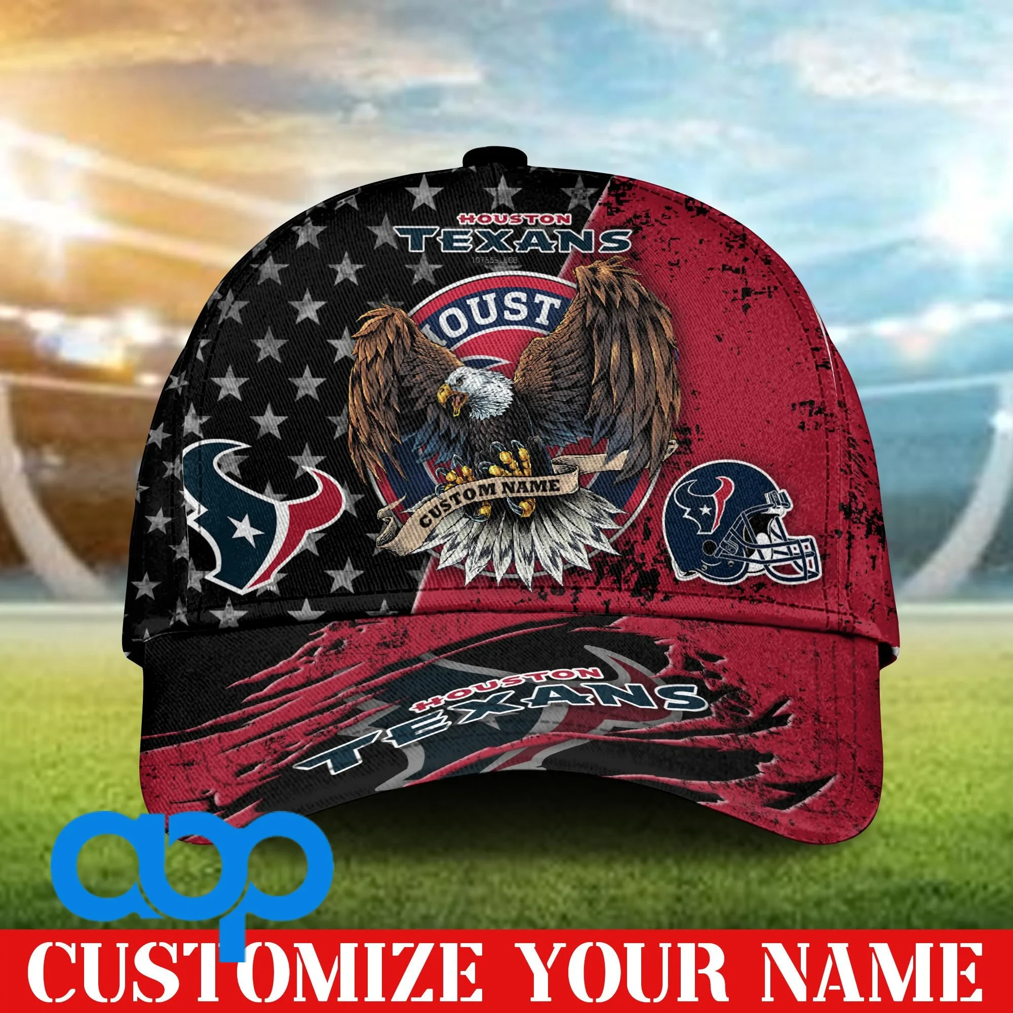 Houston Texans 3D Personalized Classic Cap