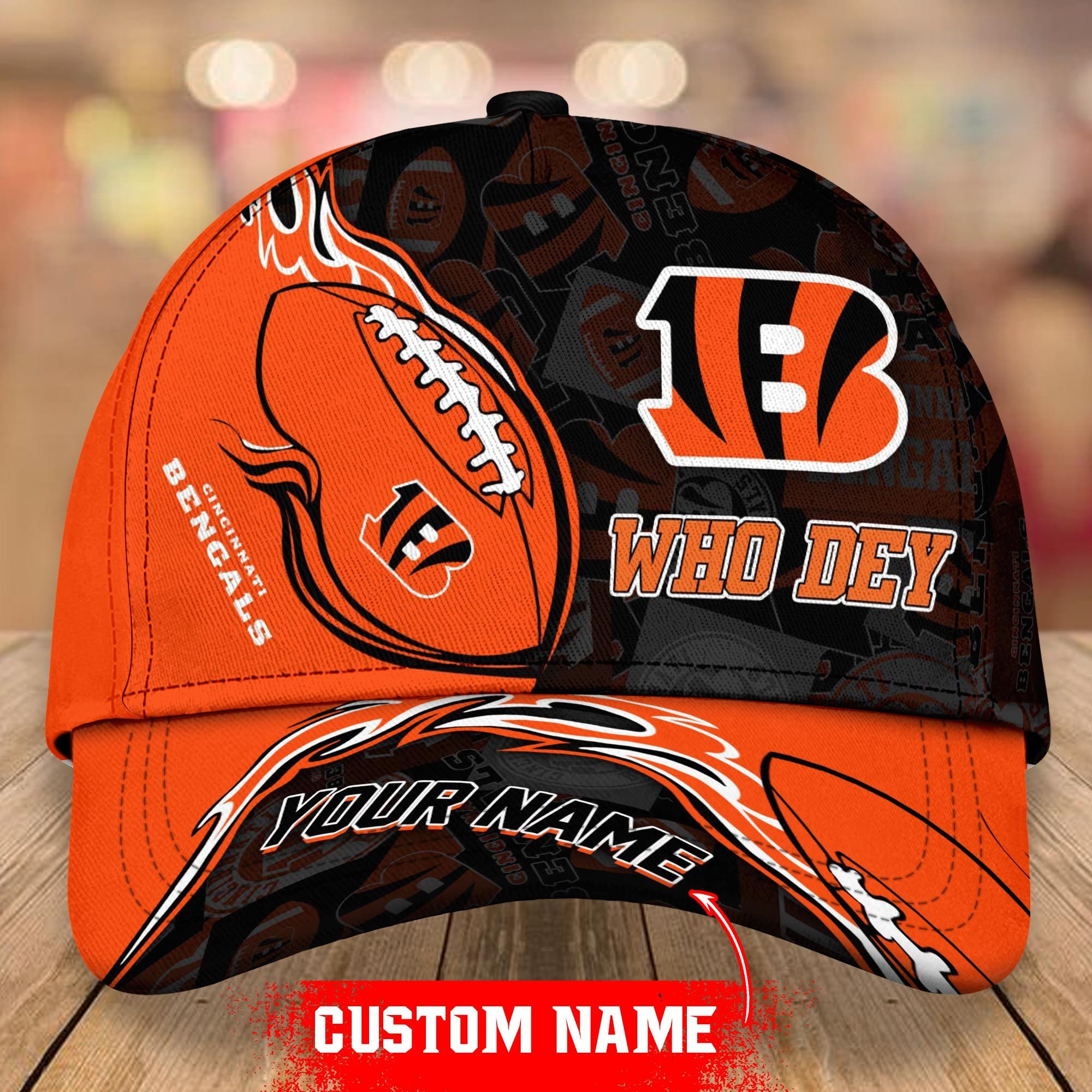 NFL Cincinnati Bengals Classic Personalized Cap Custom Name For Fan