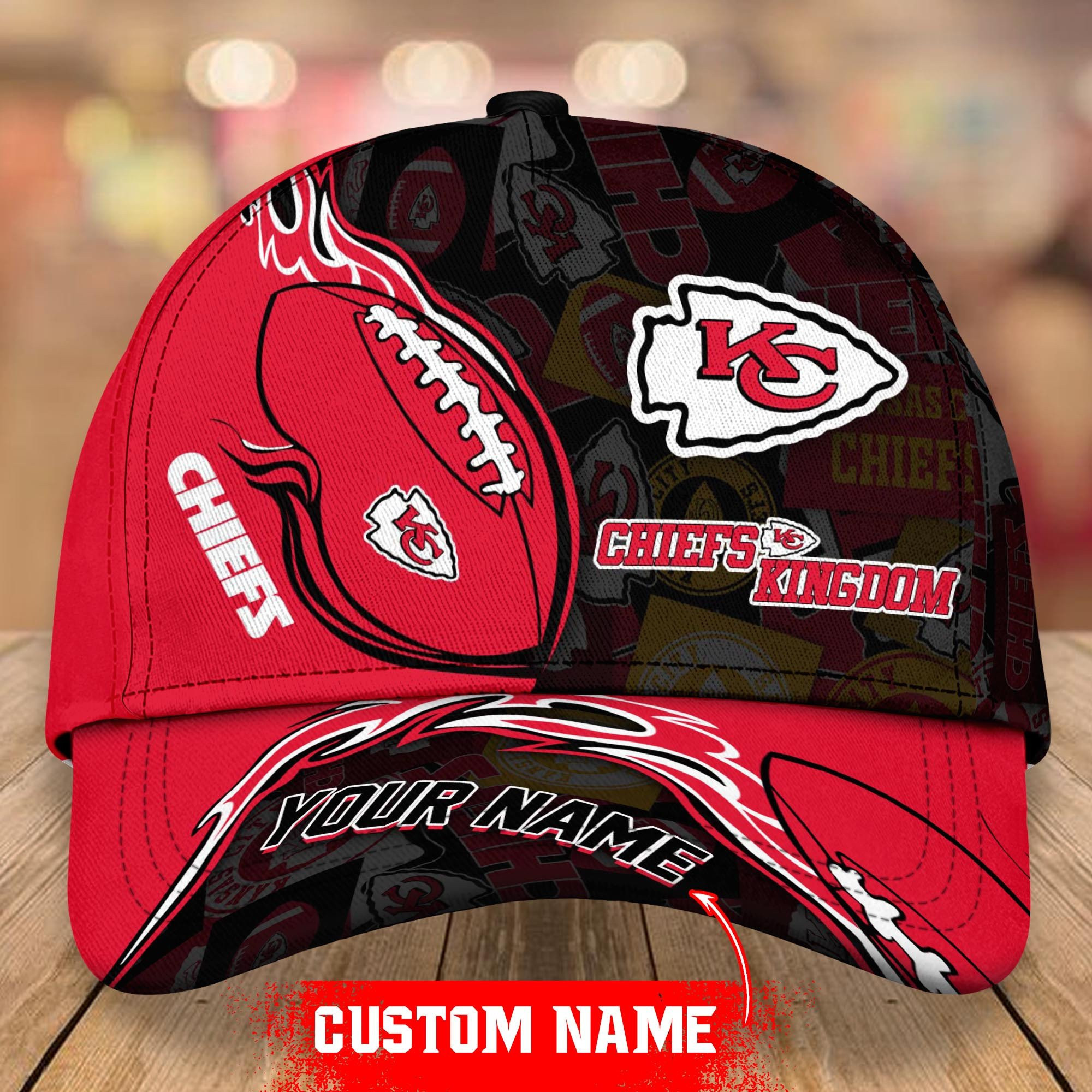 NFL Kansas City Chiefs Classic Personalized Cap Custom Name For Fan
