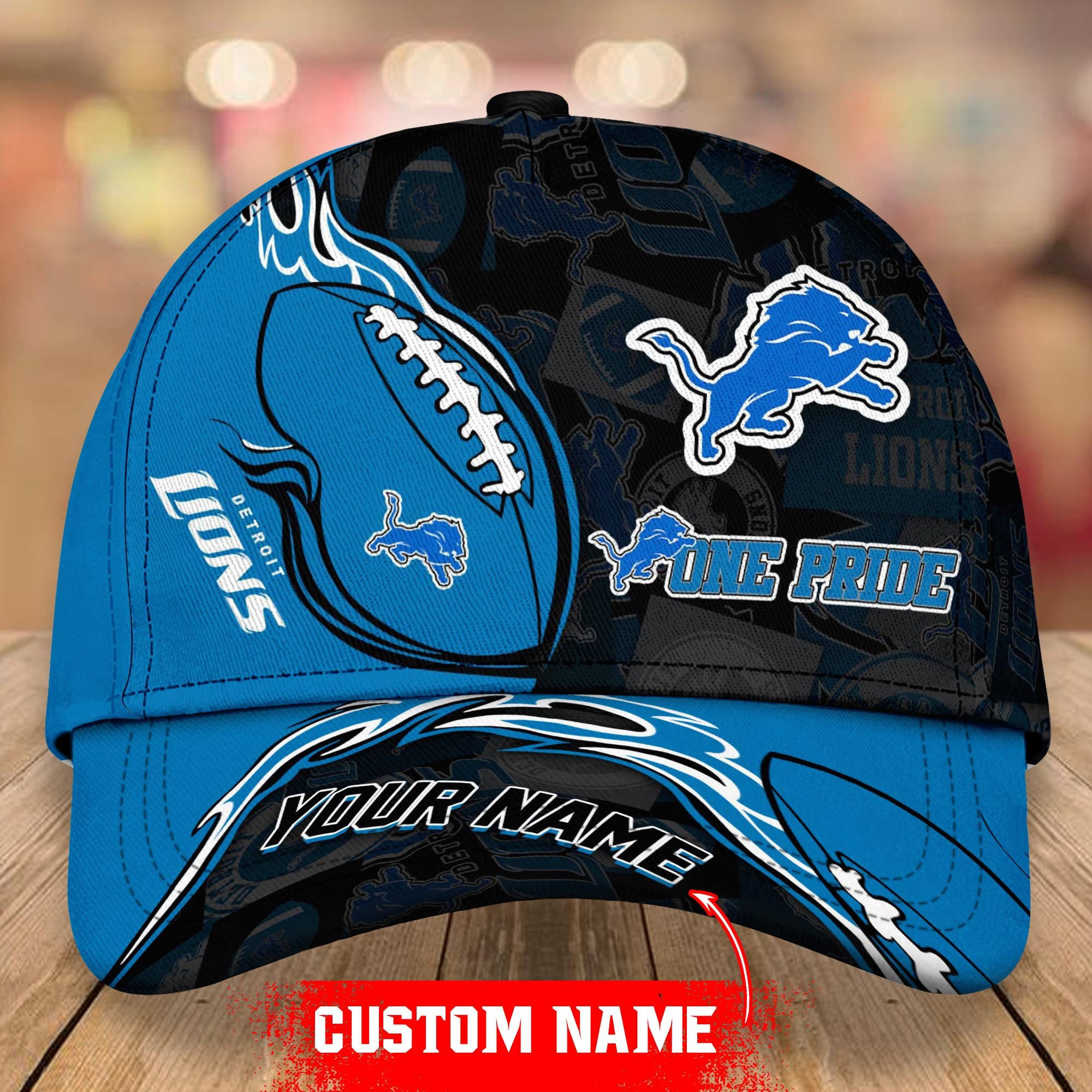 NFL Detroit Lions Classic Personalized Cap Custom Name For Fan