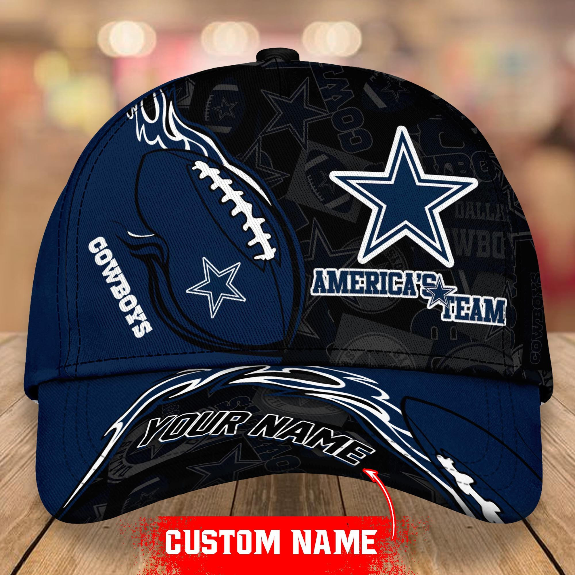 NFL Dallas Cowboys Classic Personalized Cap Custom Name For Fan